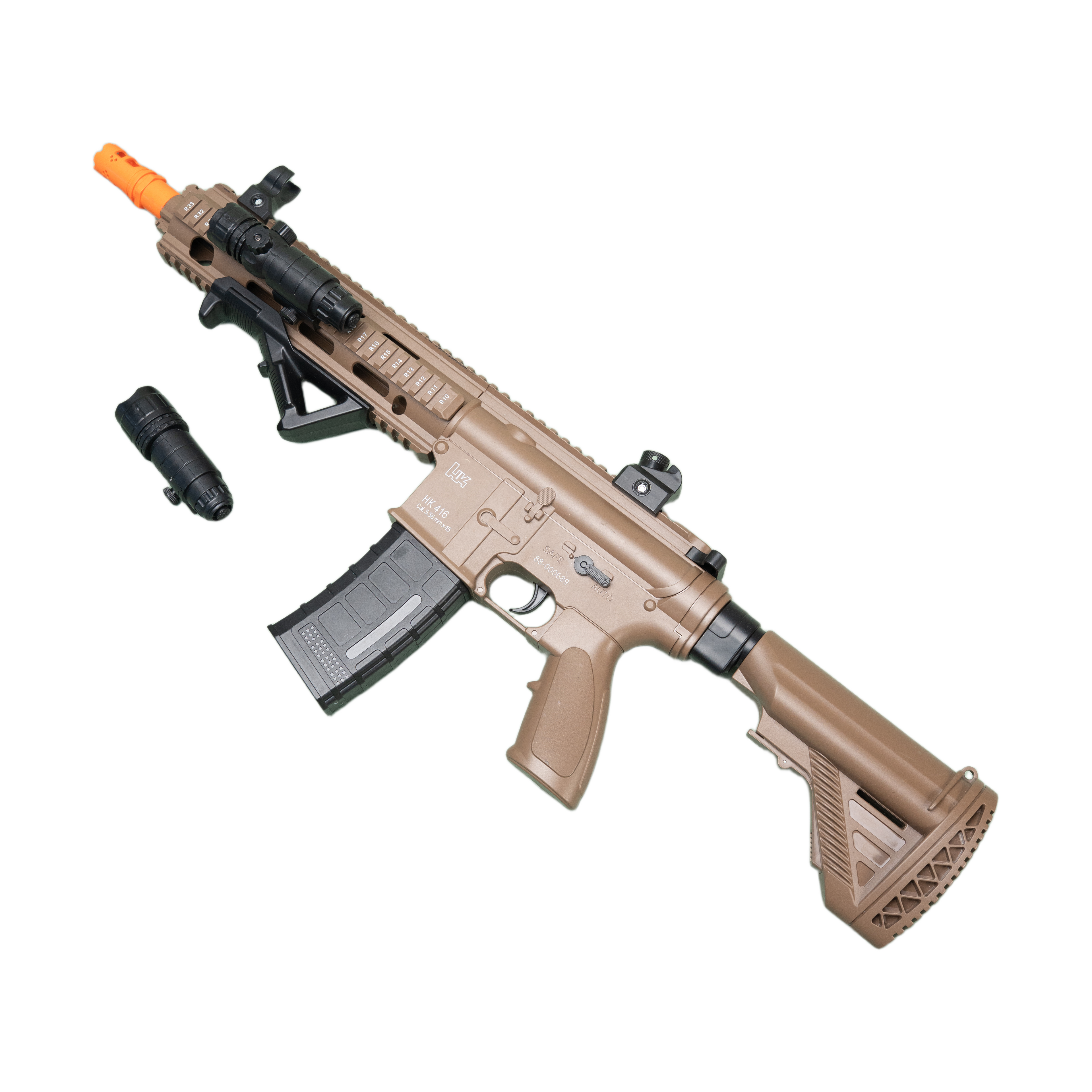 Tan-HK416 Gel Blaster with Full Accessories