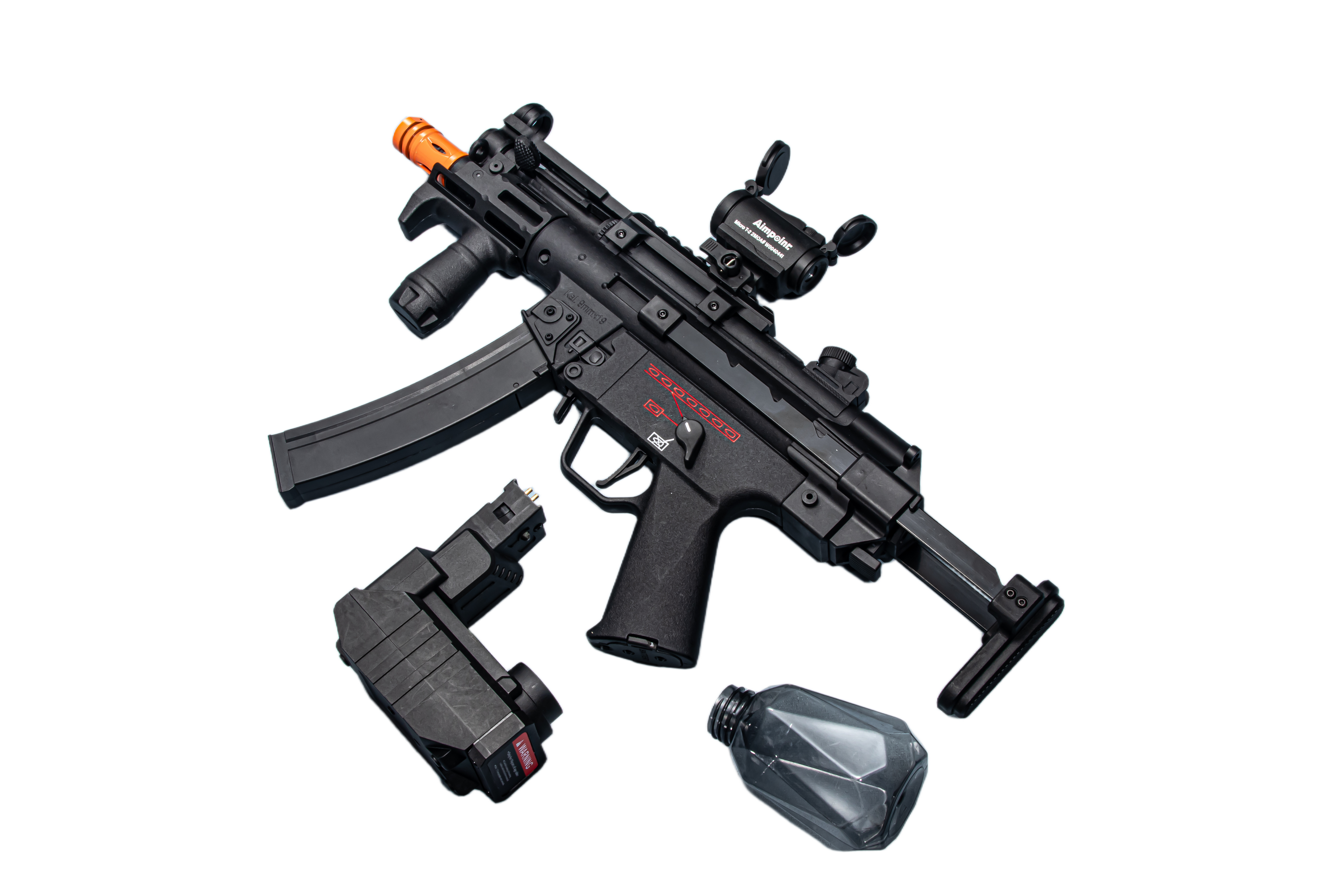 SHNEGYE SY MP5K-UTG Gel Blaster – High FPS, 18.6m Range, Two Magazines